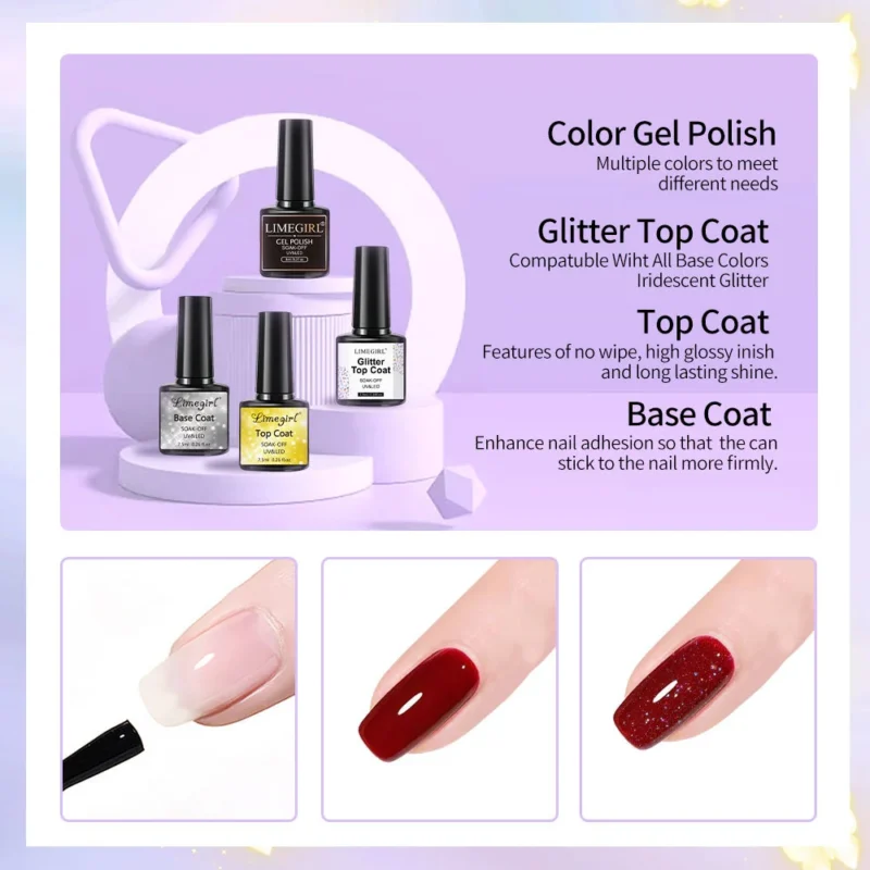 Gel Nail Polish Set 24 Colors Limegirl Spu808409214116 3