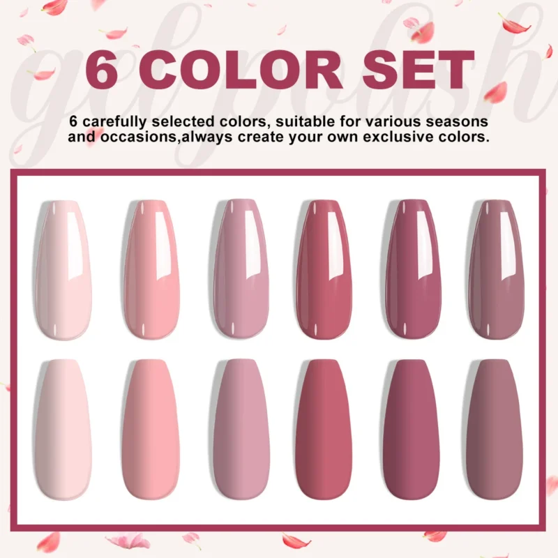 Gel Nail Polish Set 6 Colors Spu941571013497 5