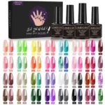 Gel Nail Polish Set - Limegirl 60 Colors UV LED Soak Off Varnish with Base, No-Wipe Top & Matte Top Coat