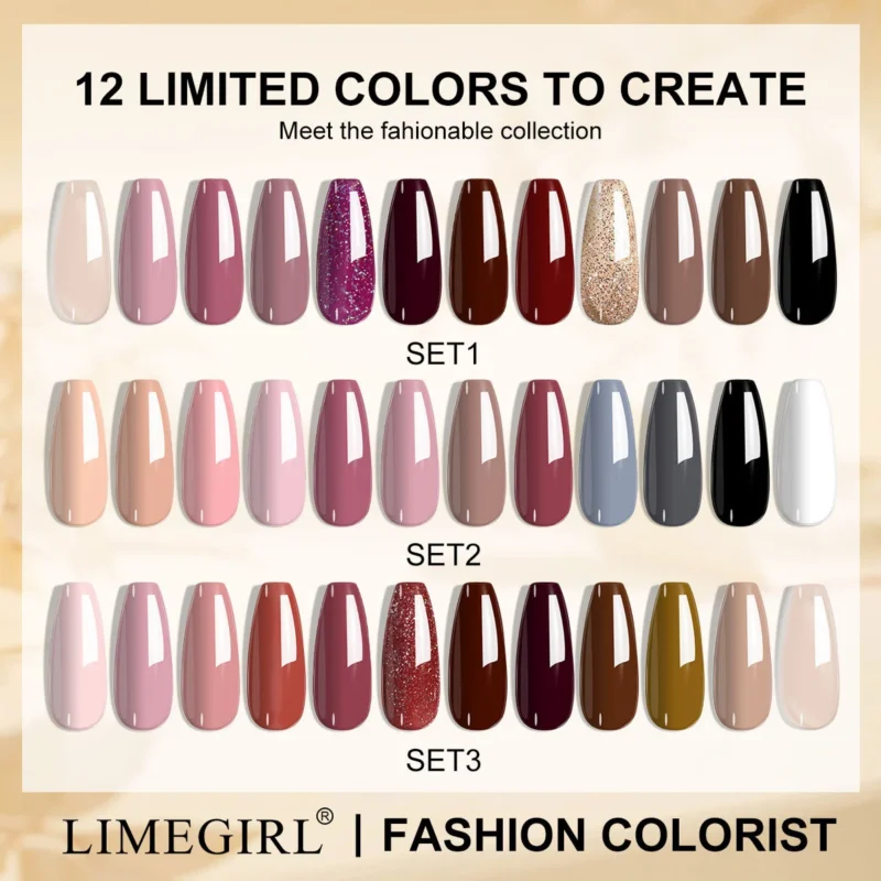 Gel Nail Polish Set Limegirl Spu1001836702245 3