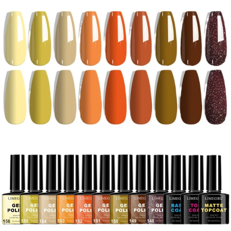 Gel Nail Polish Set Limegirl Spu848620969933 5