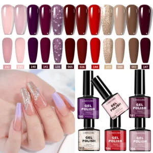 Gel Nail Polish Set Limegirl 12/8/6 Colors Soak Off UV LED Professional Nail Art Kit with Gift Box