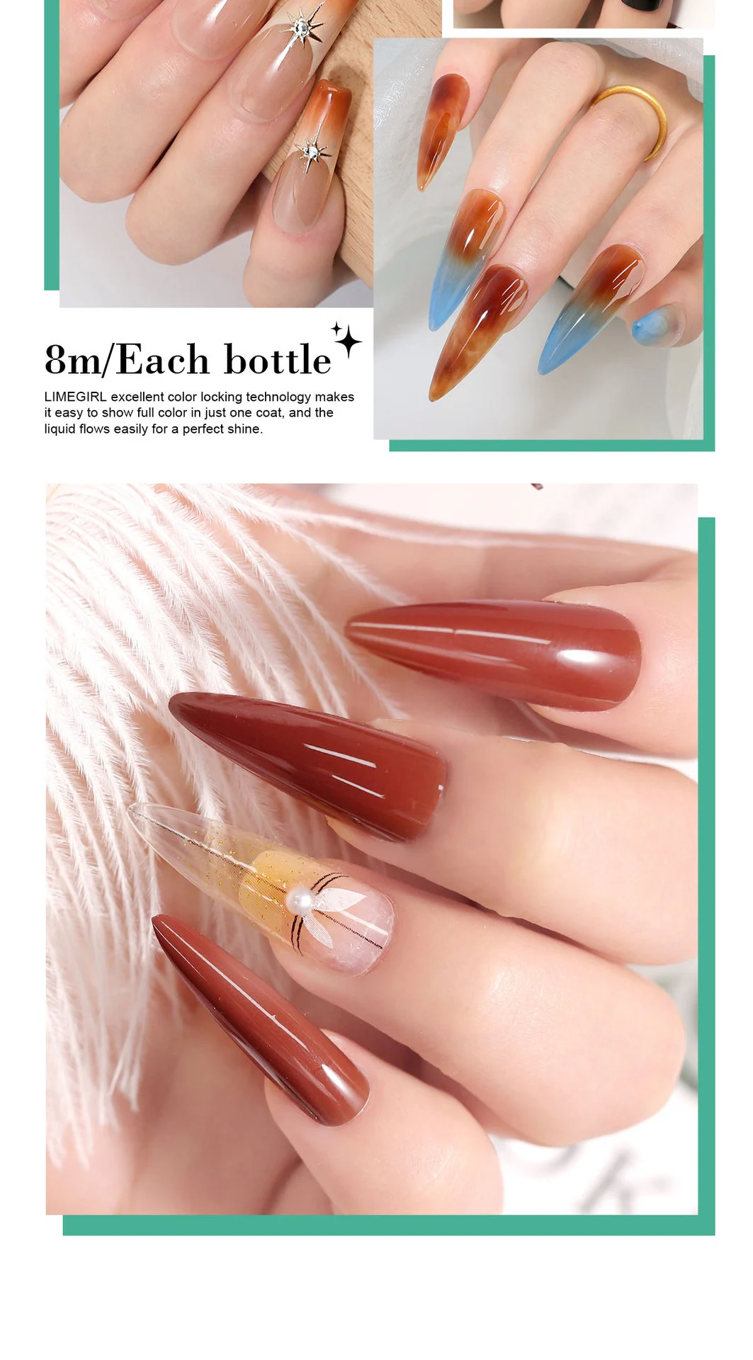 Gel Nail Polish Set Limegirl 12 Colors Soak Off UV LED Phototherapy Varnish Kit for Autumn/Winter Nail Art 10 gel nail polish set limegirl spu997803634611 desc 10