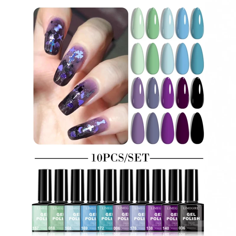 Gel Nail Polish Set Limegirl Spu999365943952 2