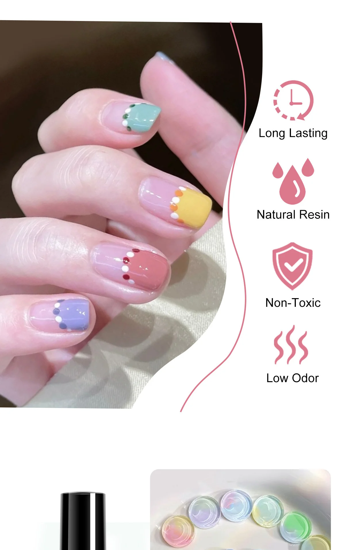 Gel Nail Polish Set Limegirl 2 Colors Macaron Series Long Lasting UV LED Soak Off Nail Art Kit 4 gel nail polish set macaron limegirl spu998816551680 desc 4