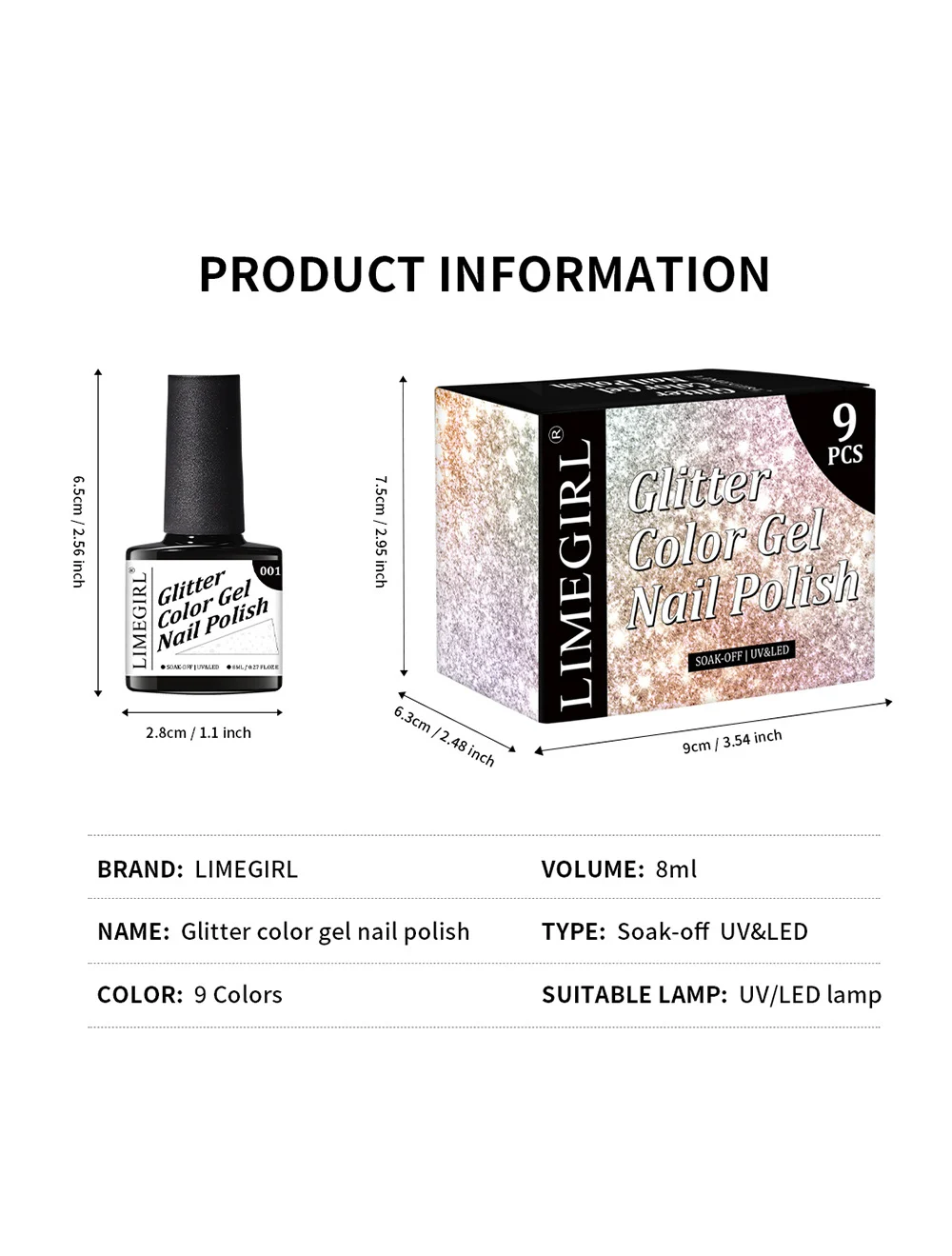 glitter gel nail polish set 9 colors spu996866134942 desc 23