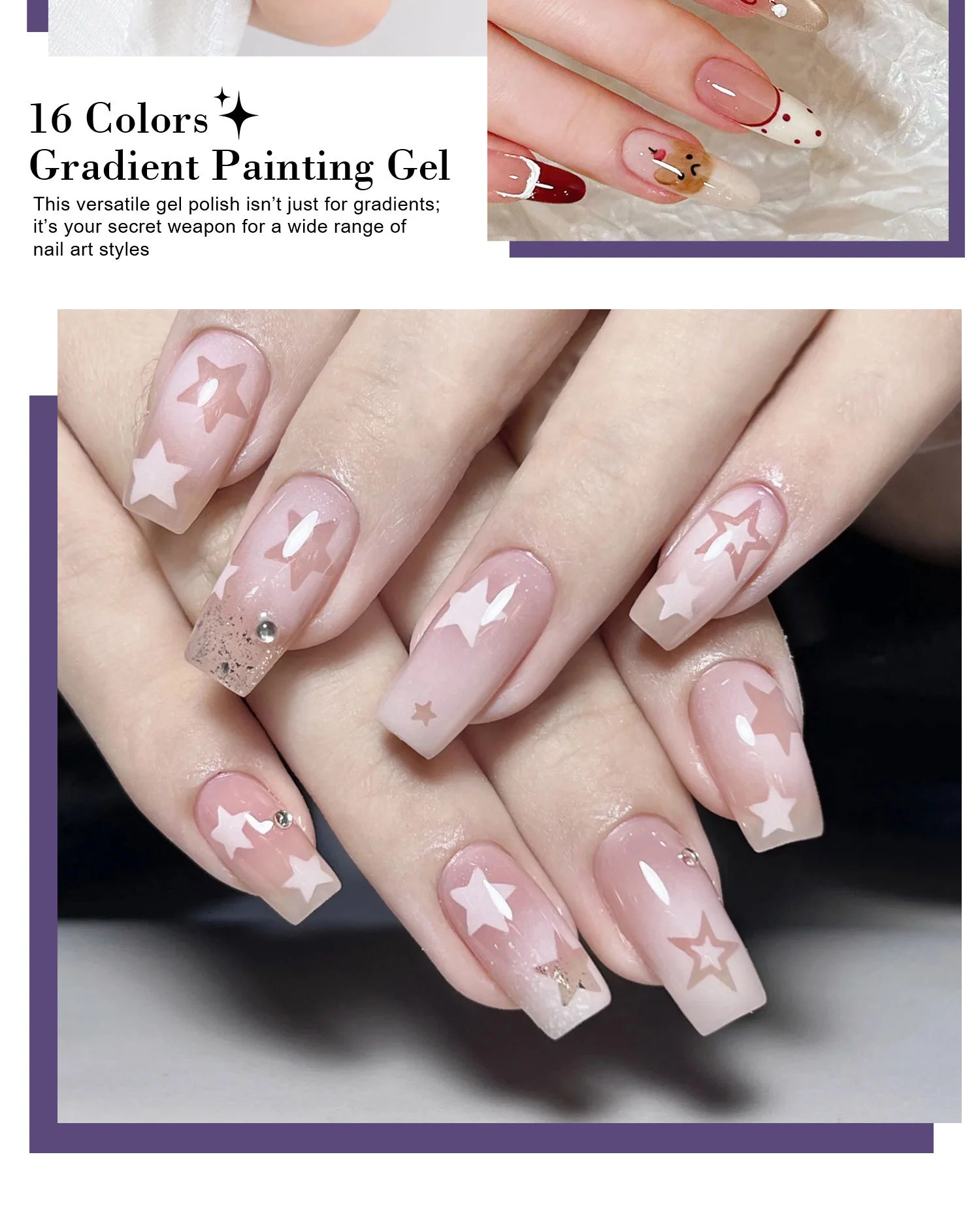 Gradient Painting Gel for Ombre Nail Art - Limegirl High Saturation Thick Patting UV Gel Polish 9 gradient painting gel ombre nail art spu948993878033 desc 9