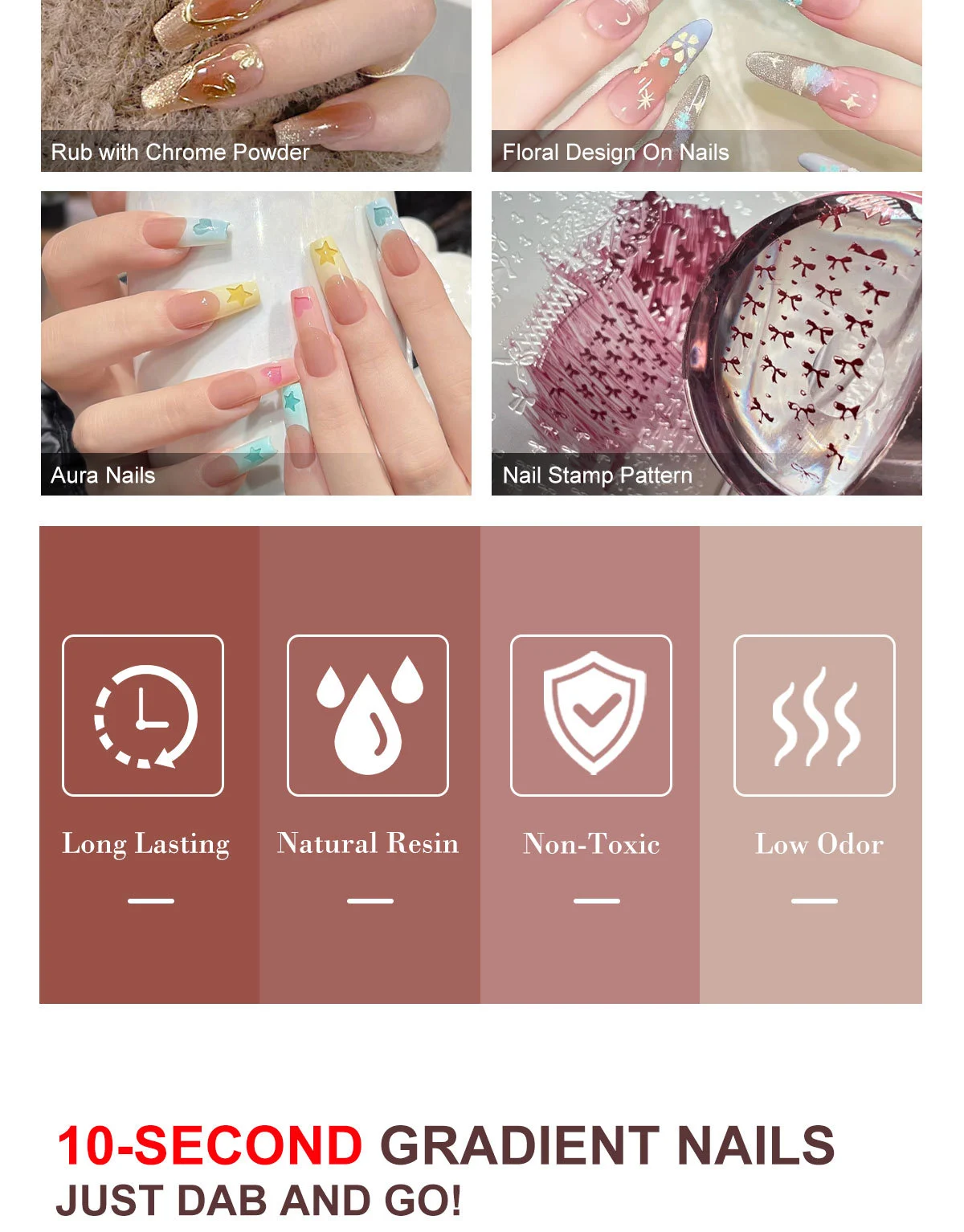 Gradient Painting Gel Set 9-Color Solid Nail Art Palette for Ombre and Aura Nails 4 gradient painting gel set ombre nail art spu921053680032 desc 4