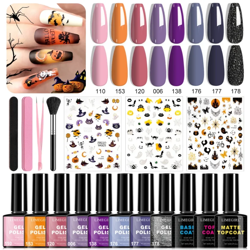 Halloween Nail Art Gel Polish Set Spu961572971536 2