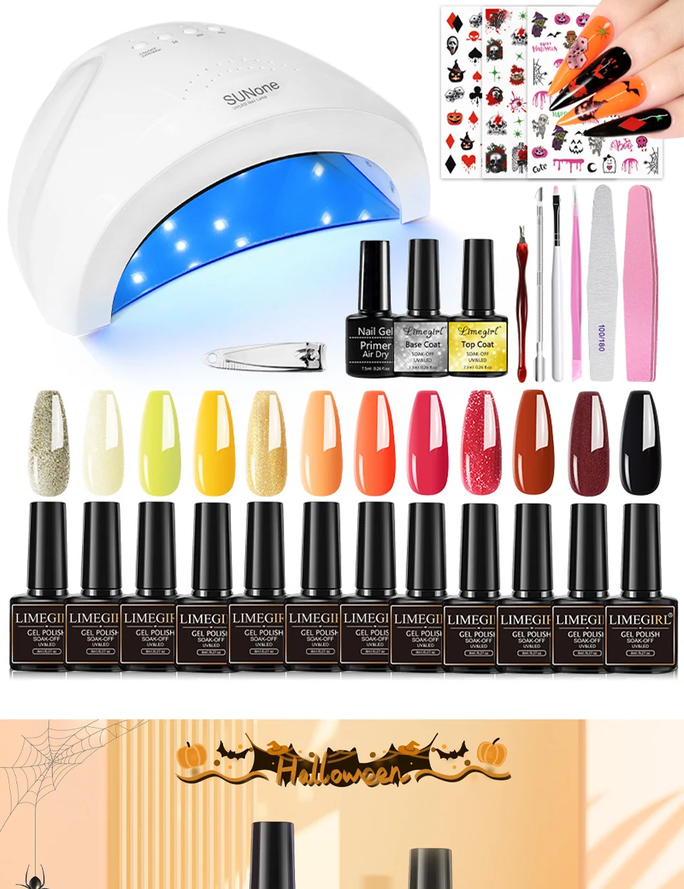 halloween nail art kit gel polish set spu729944692390 desc 1