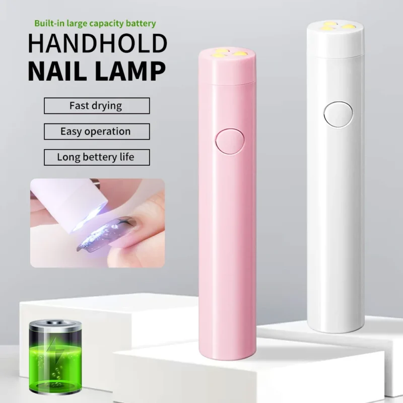 Handheld Nail Lamp UV LED Portable Mini Nail Dryer for Fast Curing Rechargeable