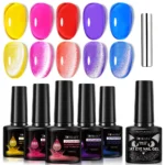 Ice-Clear Glass Nail Polish Gel Dopamine Summer Collection High-Shine Soak-Off UV/LED Nail Art Gel