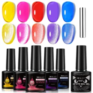 Ice-Clear Glass Nail Polish Gel Dopamine Summer Collection High-Shine Soak-Off UV/LED Nail Art Gel