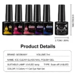 Ice Clear Glass Nail Polish Gel Dopamine Spu829394615509 4