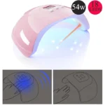 LED Nail Lamp 54W UV Light for Gel Polish Fast Drying Professional Nail Dryer with Smart Sensor X3/X4