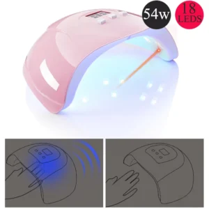 LED Nail Lamp 54W UV Light for Gel Polish Fast Drying Professional Nail Dryer with Smart Sensor X3/X4