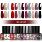 Limegirl 12 Color Gel Nail Polish Set Macaron Glitter Kit Spu998808659663 3