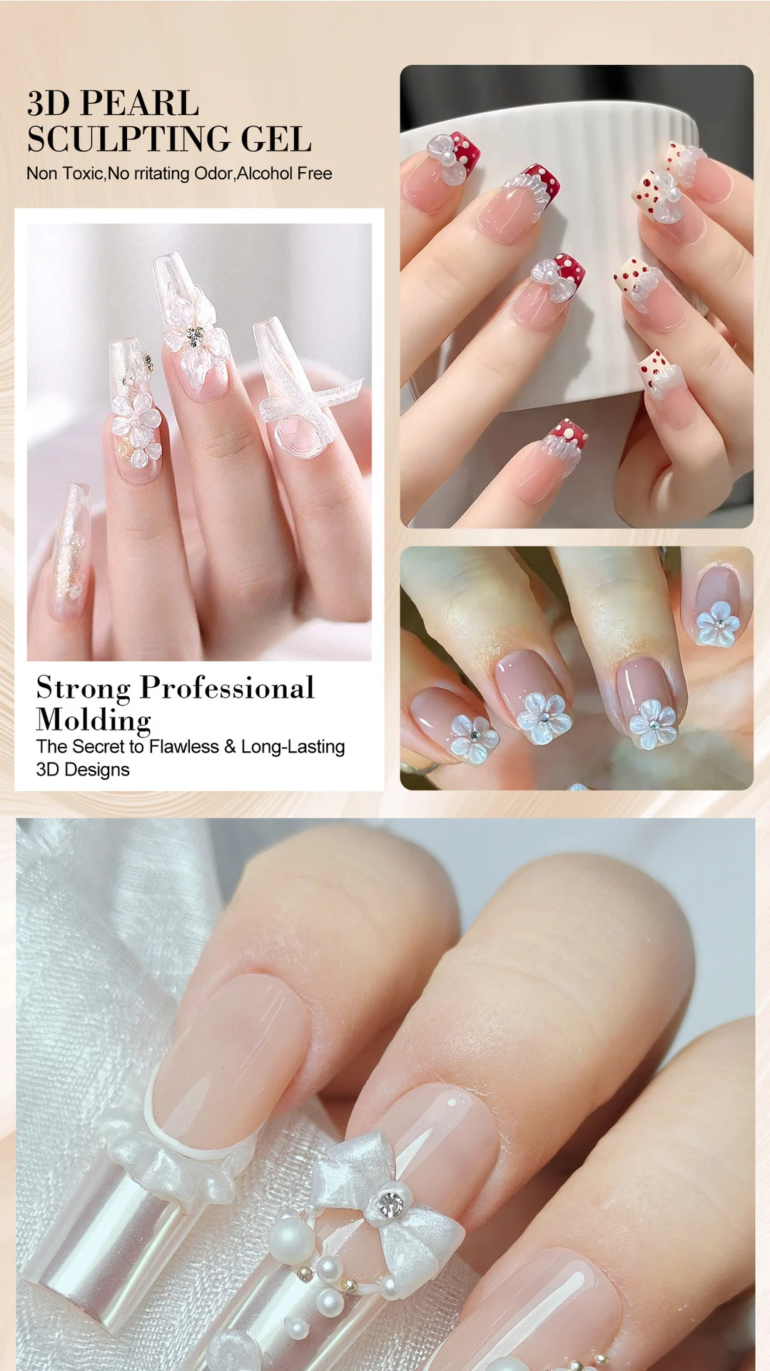 Limegirl 3D Nail Art Sculpting Gel - 5D Candy Modeling, Thermal Color Change & Spider Drawing UV LED Soak Off Manicure Paste 8 limegirl 3d nail art sculpting gel kit spu901469564410 desc 8