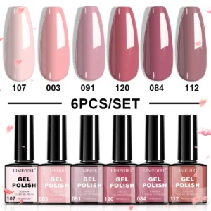 Gel Nail Polish Set 6 Colors Autumn Winter Trend Series UV LED Soak Off Gel for Professional Salon