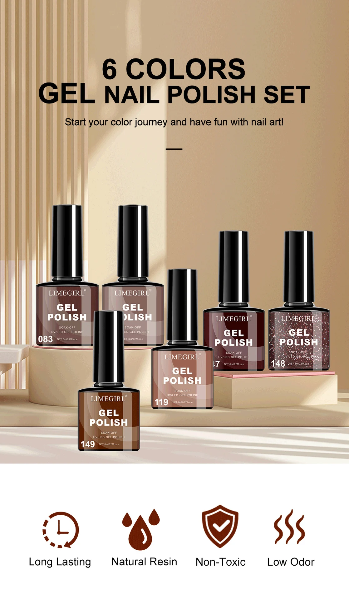 limegirl 6 colors gel nail polish set spu846934774512 desc 10