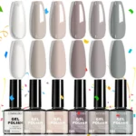 Gel Nail Polish Set - Limegirl 6 Colors Professional UV LED Soak Off 8ml Long Lasting