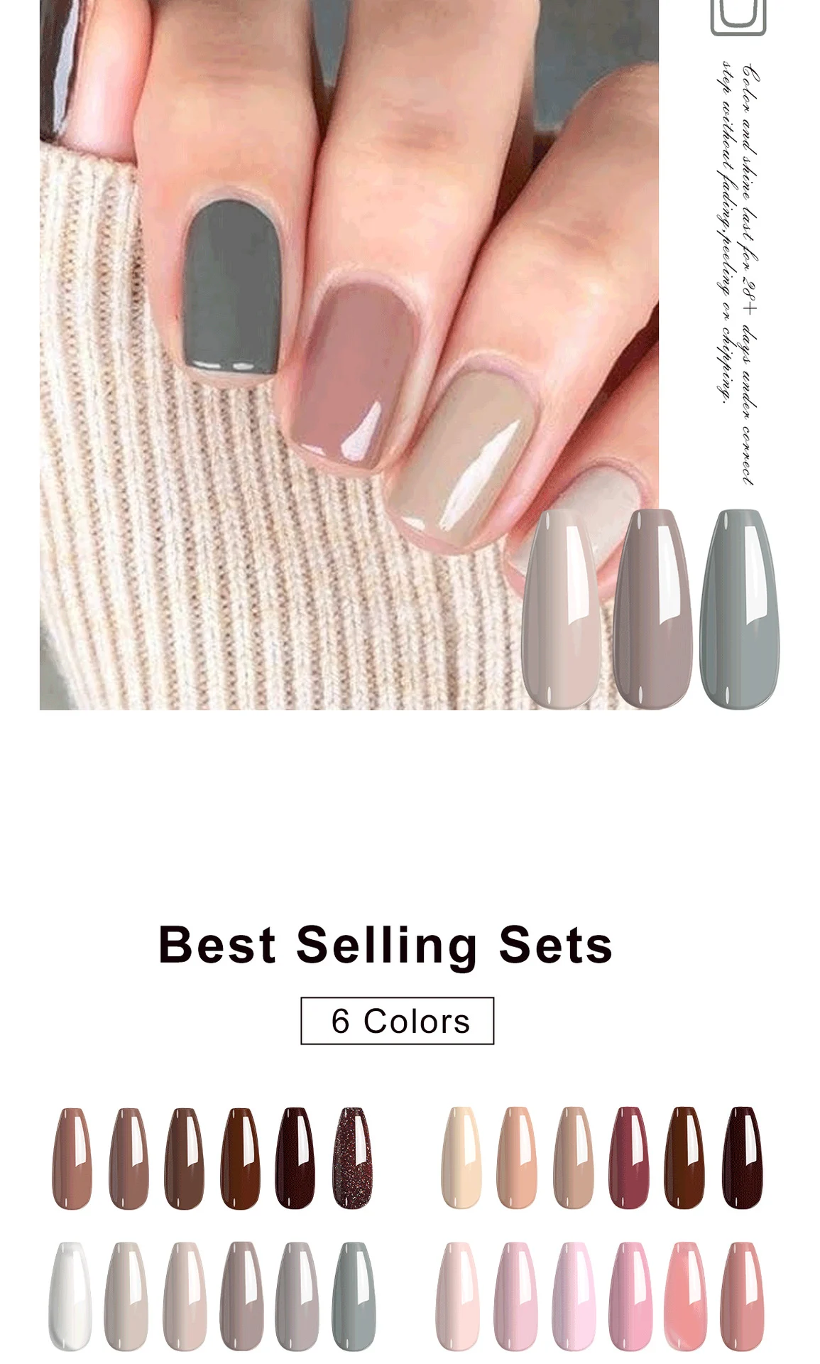 Gel Nail Polish Set - Limegirl 6 Colors Professional UV LED Soak Off 8ml Long Lasting 5 limegirl 6 colors gel nail polish set spu847435996027 desc 5