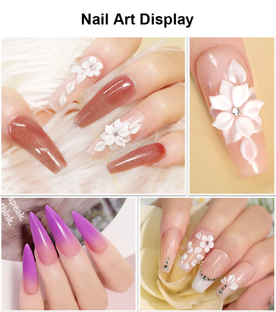 Limegirl Acrylic Nail Kit All-in-One Manicure Set with UV/LED Lamp, 3 Colors Crystal Powder, 4 Gel Polishes & Professional Nail Art Tools 9 limegirl acrylic nail kit manicure set spu748992361836 desc 9