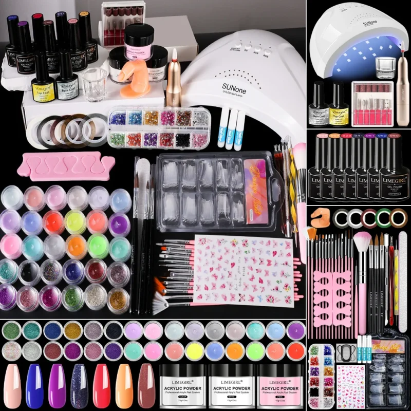 Limegirl All In One Nail Art Kit Acrylic Powder Gel Set Spu749156383742 5