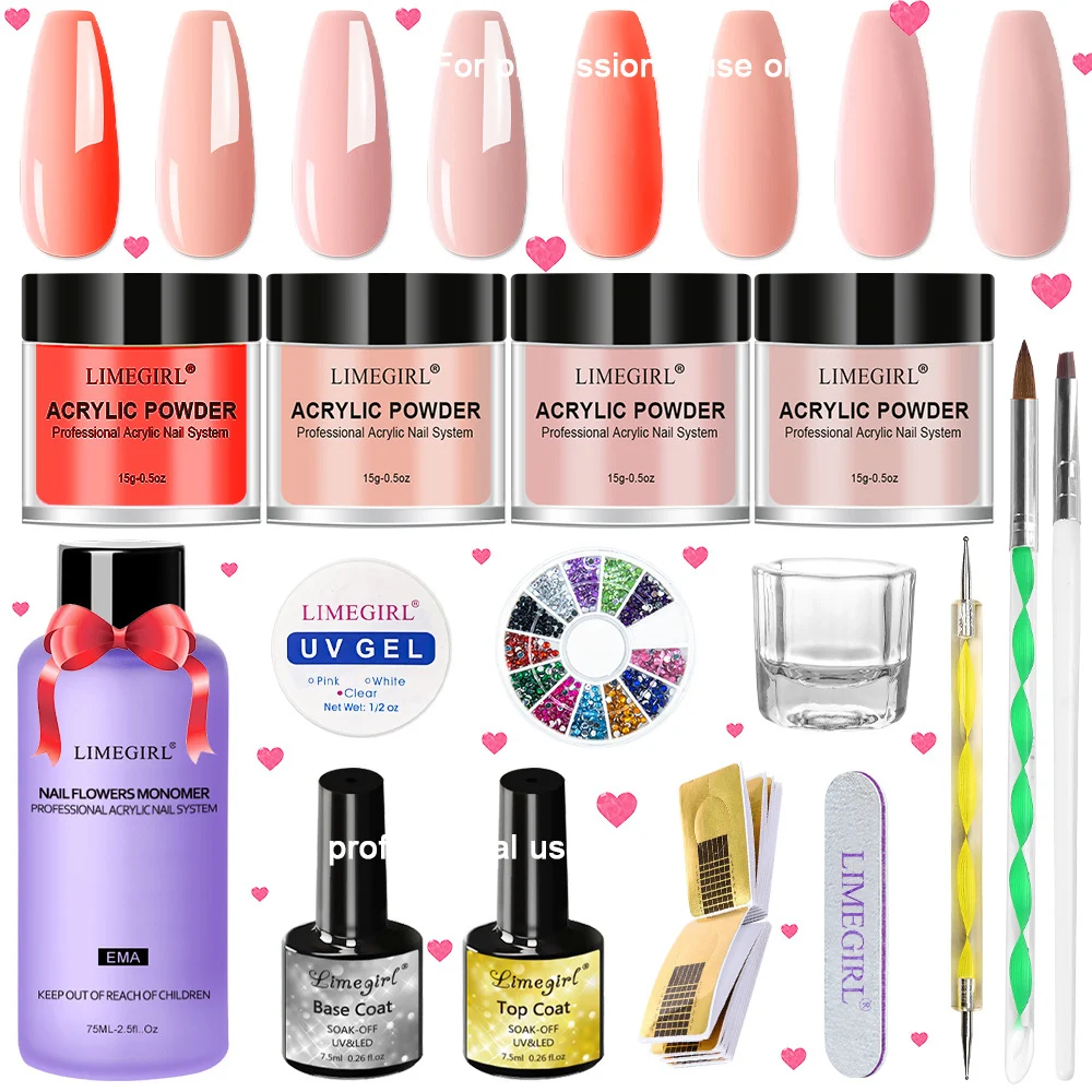 Limegirl All-in-One Nail Art Kit - Professional Acrylic Powder & Gel Polish Set with UV/LED Lamp for Beginners 14 limegirl all in one nail art kit acrylic powder gel set spu749156383742 desc 14