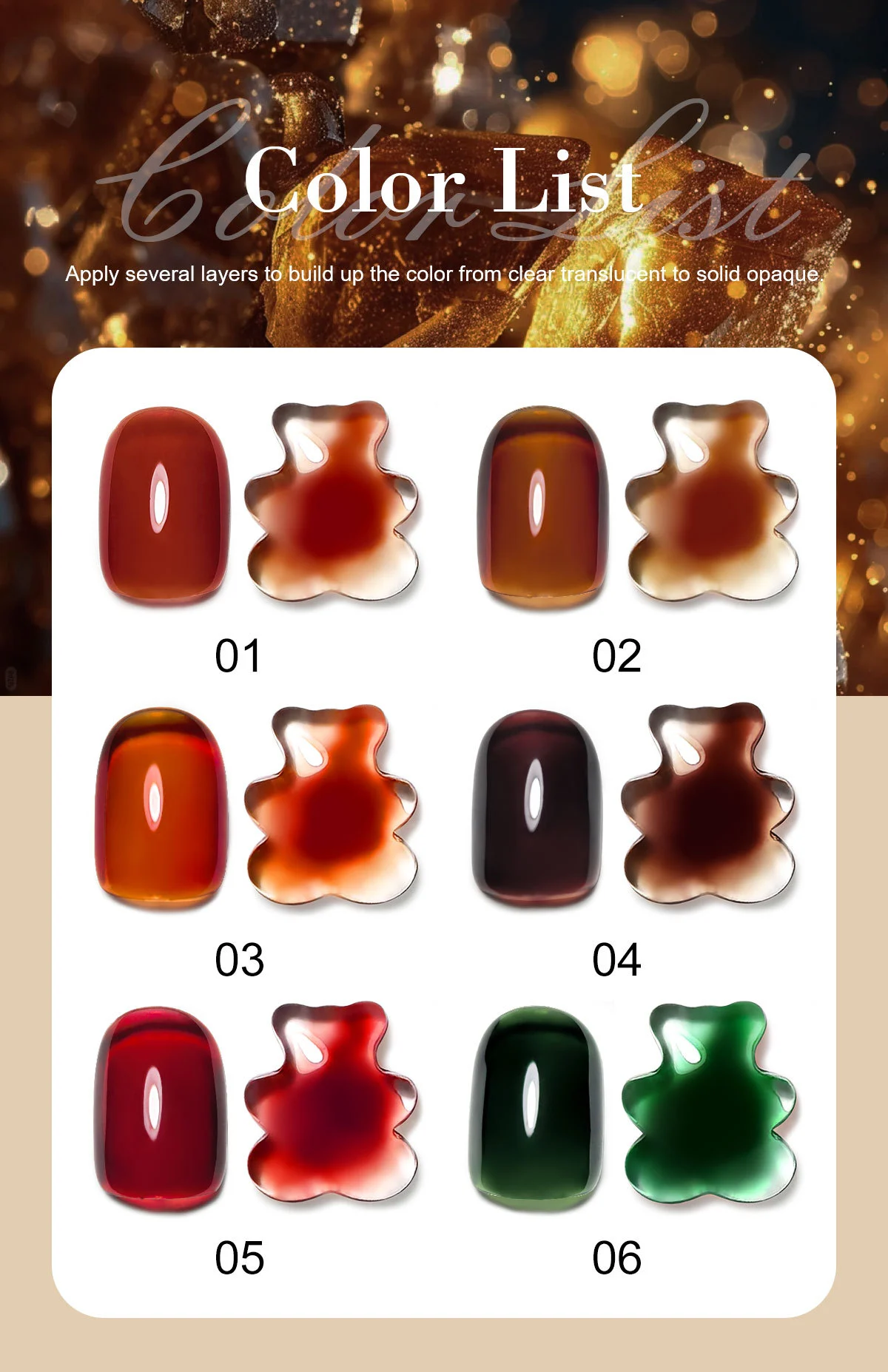 limegirl amber gel nail polish set spu1010940848605 desc 2