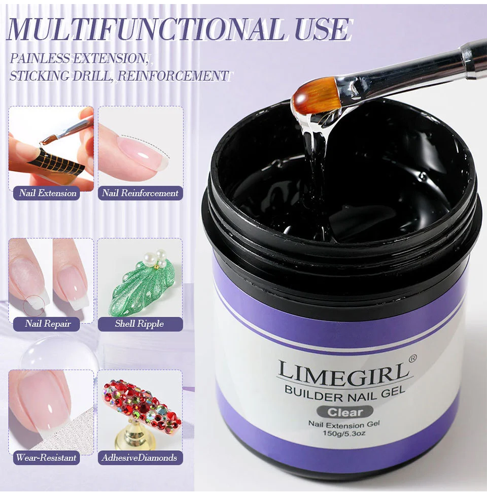 Builder Nail Gel Limegirl 150g Hard Gel for Nail Extension and Strengthening Professional UV/LED Sculpting Gel 4 limegirl builder nail gel 150g spu803720724898 desc 4