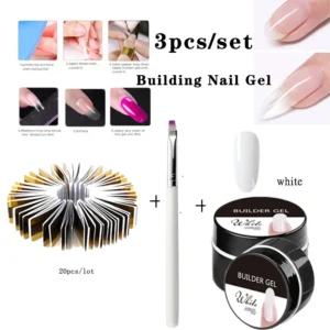 Builder Nail Gel Kit for UV LED Extension and Sculpting Limegirl Professional 3-Color Set