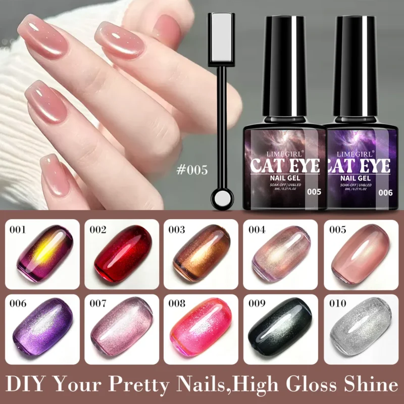 Limegirl Cat Eye Gel Nail Polish Gold Spar Spu979349452370 2