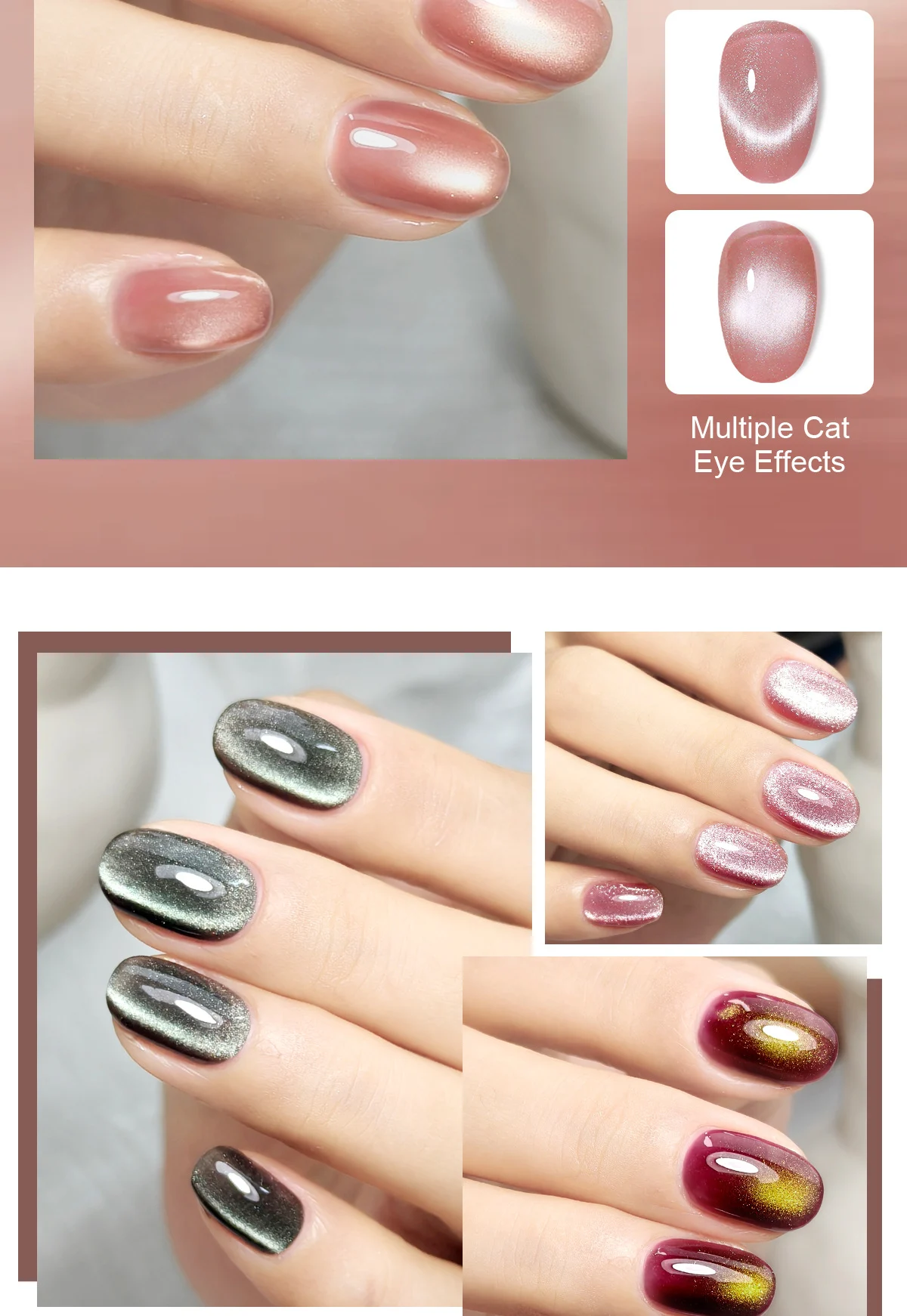 Cat Eye Gel Nail Polish LIMEGIRL 8ml Gold Spar Super Bright Glitter Soak Off UV/LED Ice Transparent Crushed Diamond Nail Art Gel 4 limegirl cat eye gel nail polish gold spar spu979349452370 desc 4