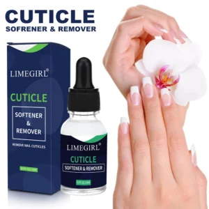 Limegirl Cuticle Softener & Remover Liquid - Instant Dead Skin Exfoliator for Professional Manicure Nail Care (15ml)