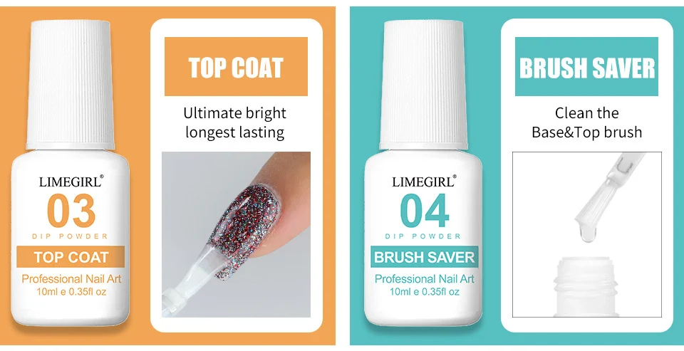 Dip Powder Nail Kit Limegirl Professional Manicure System with Glitter Powders and Liquid Set for DIY Home Salon 13 limegirl dip powder nail kit spu1008229783146 desc 13