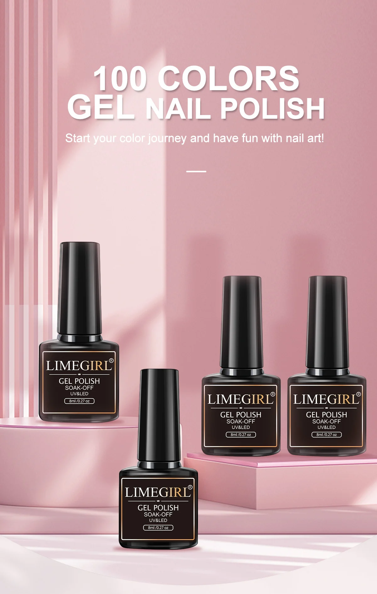 Gel Nail Polish Limegirl 100 Colors Macaron Series Professional Soak Off UV LED Nail Art Varnish 1 limegirl gel nail polish 100 colors spu942514720860 desc 1