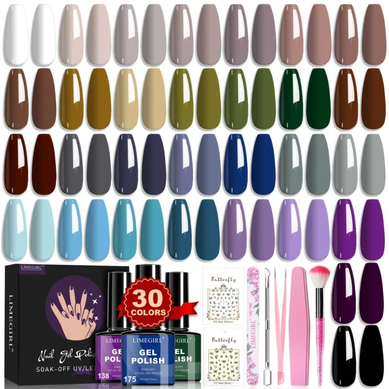 Limegirl Gel Nail Polish Kit 30 Colors Spu999062079433 2