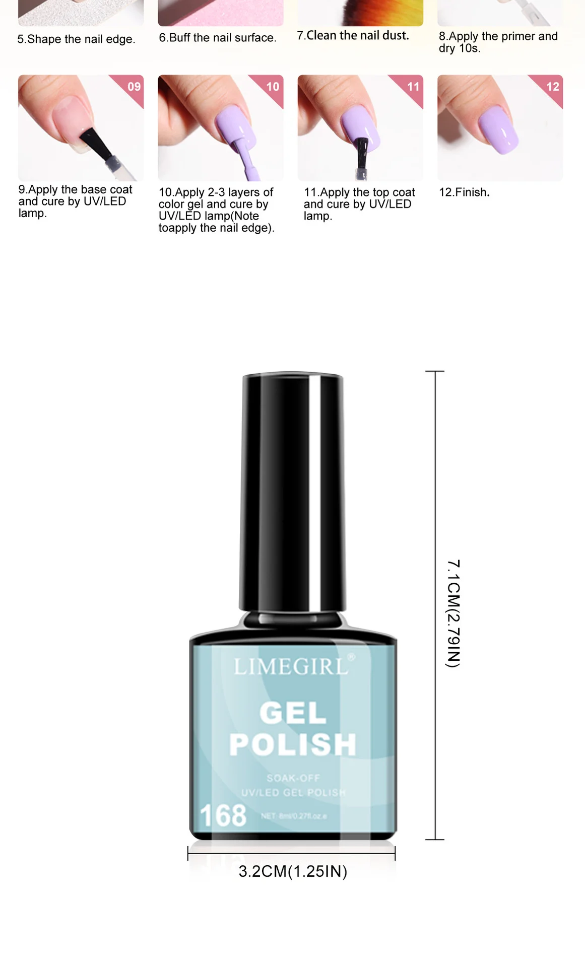 limegirl gel nail polish kit 30 colors spu999062079433 desc 5