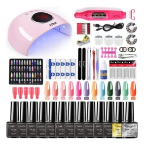 Gel Nail Polish Kit with 36W UV LED Lamp, 18 Colors Soak Off Gel Polish Set with Manicure Tools for DIY Home Salon