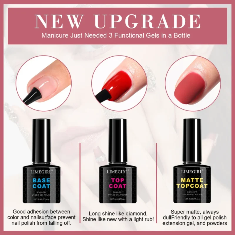 Limegirl Gel Nail Polish Kit 8 Colors Spu854502042122 4