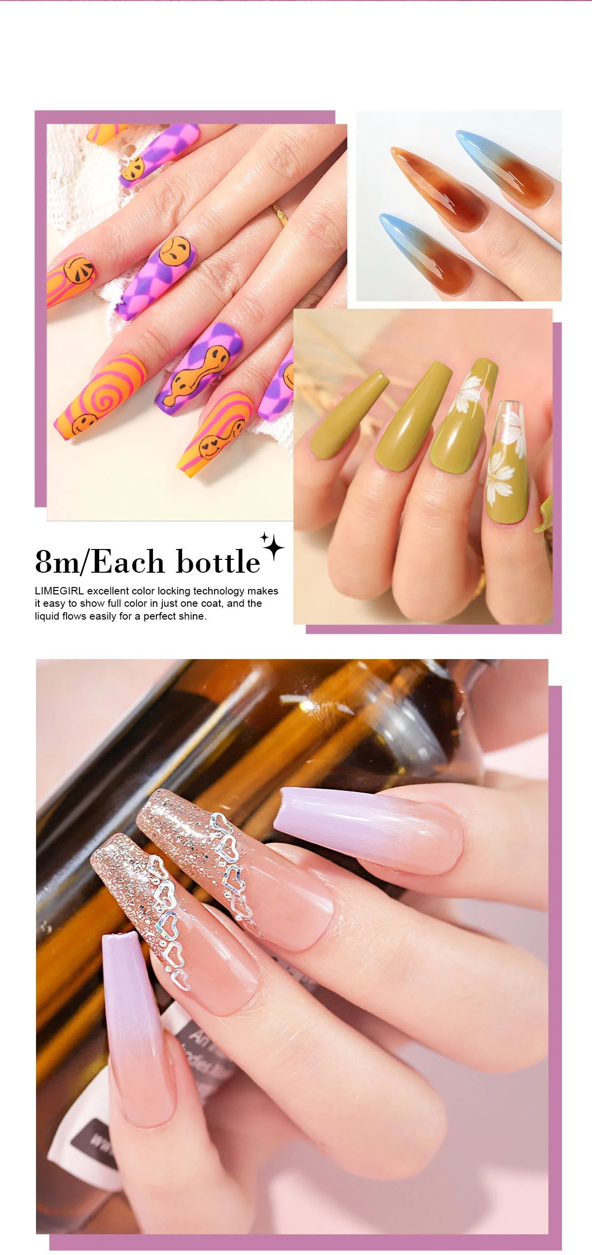 limegirl gel nail polish kit purple brown set spu996856283752 desc 6