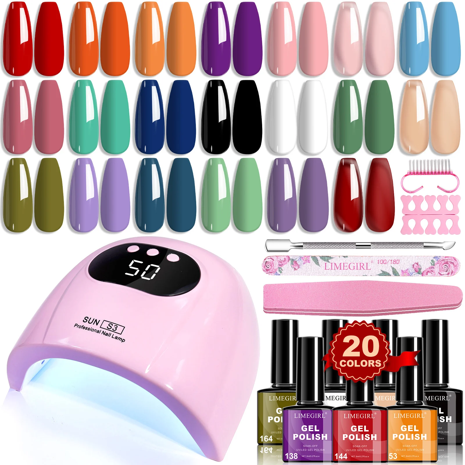 limegirl gel nail polish kit s3 lamp spu999715126503 desc 2
