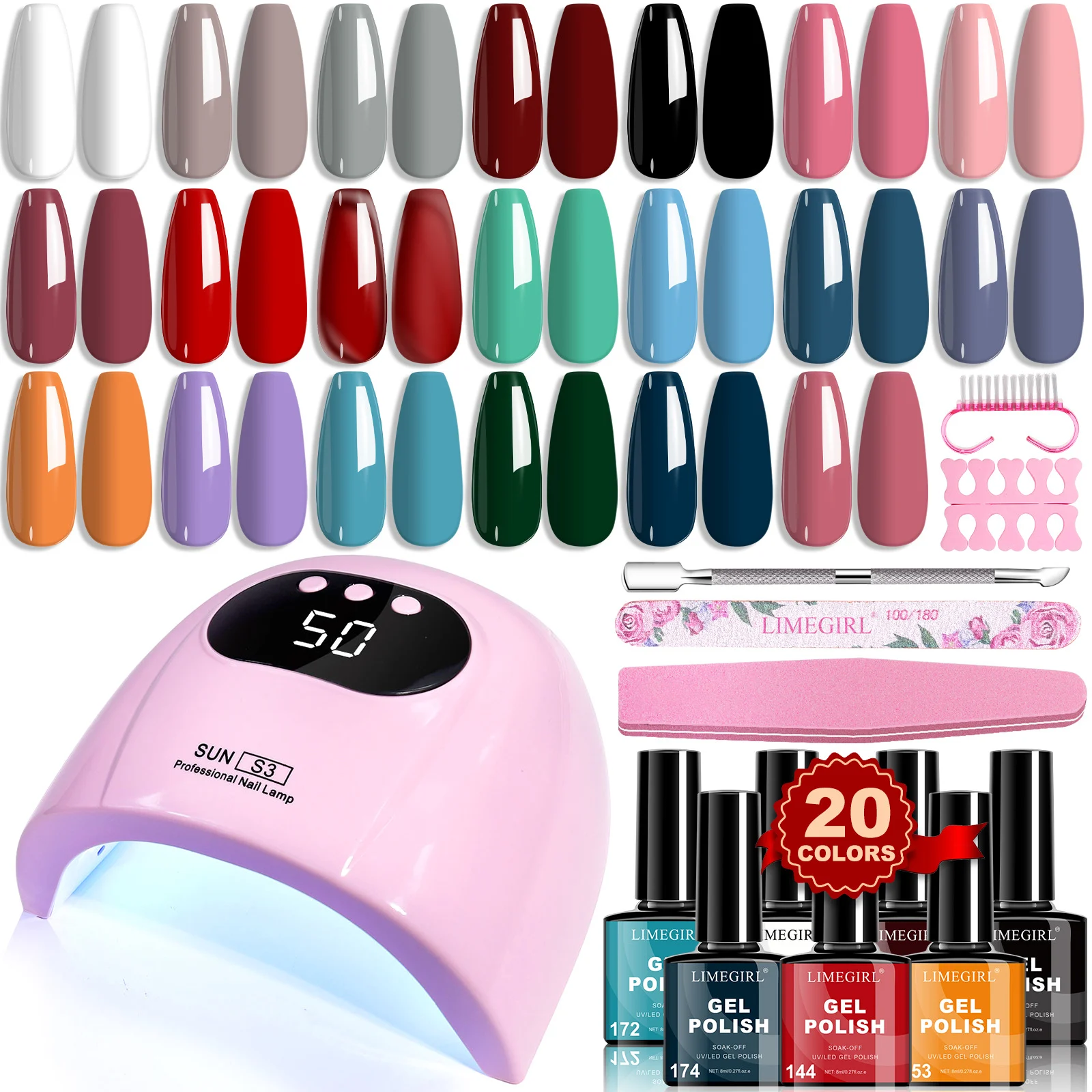 limegirl gel nail polish kit s3 lamp spu999715126503 desc 3