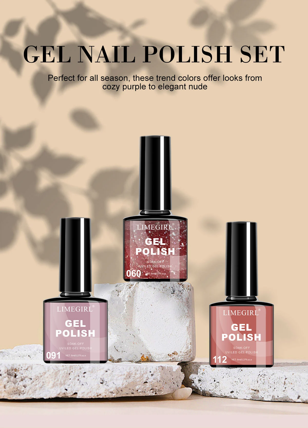 limegirl gel nail polish kit uv light 17 colors spu1003832157951 desc 3