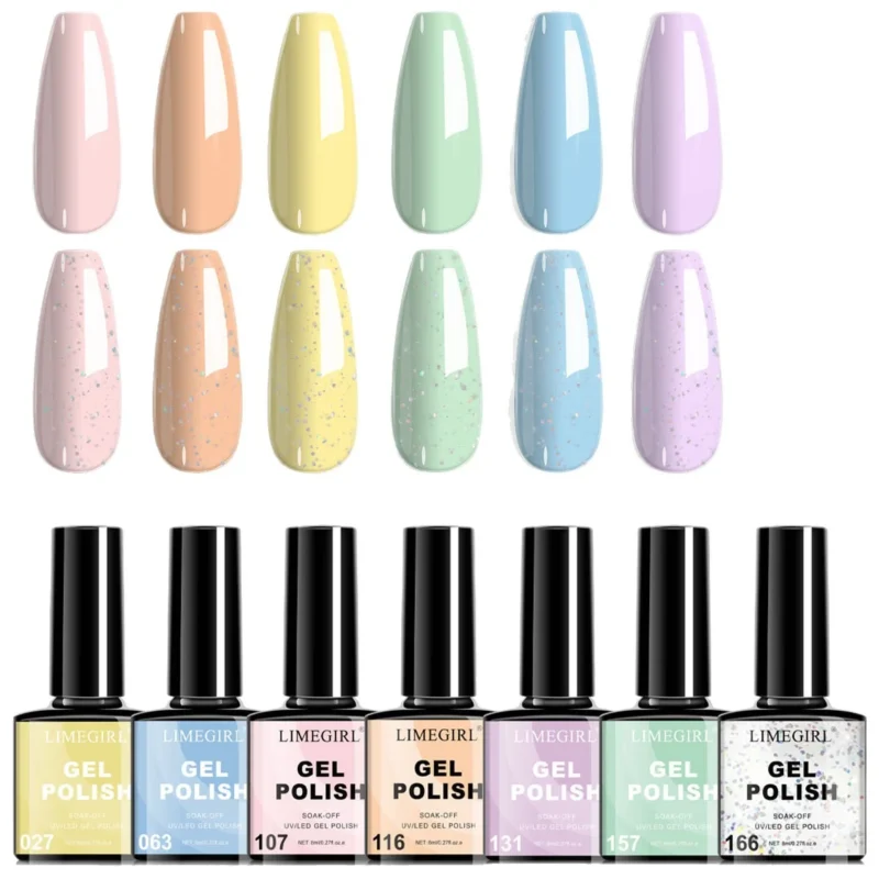 Limegirl Gel Nail Polish Nude Glitter Series Spu936824174501 6