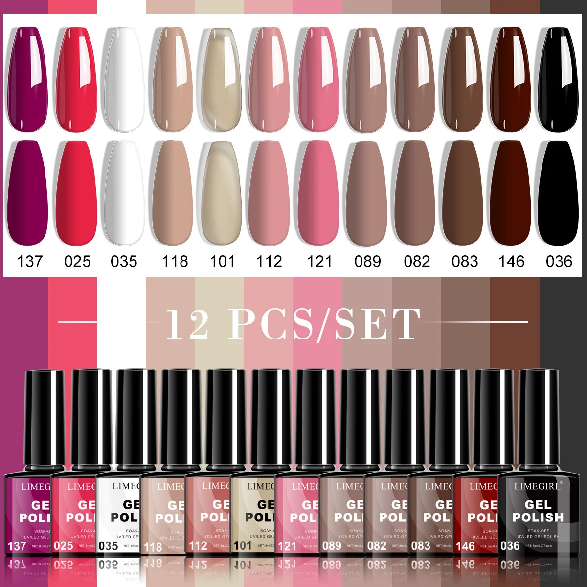 limegirl gel nail polish set 12 colors uv led soak off spu995908639801 desc 10