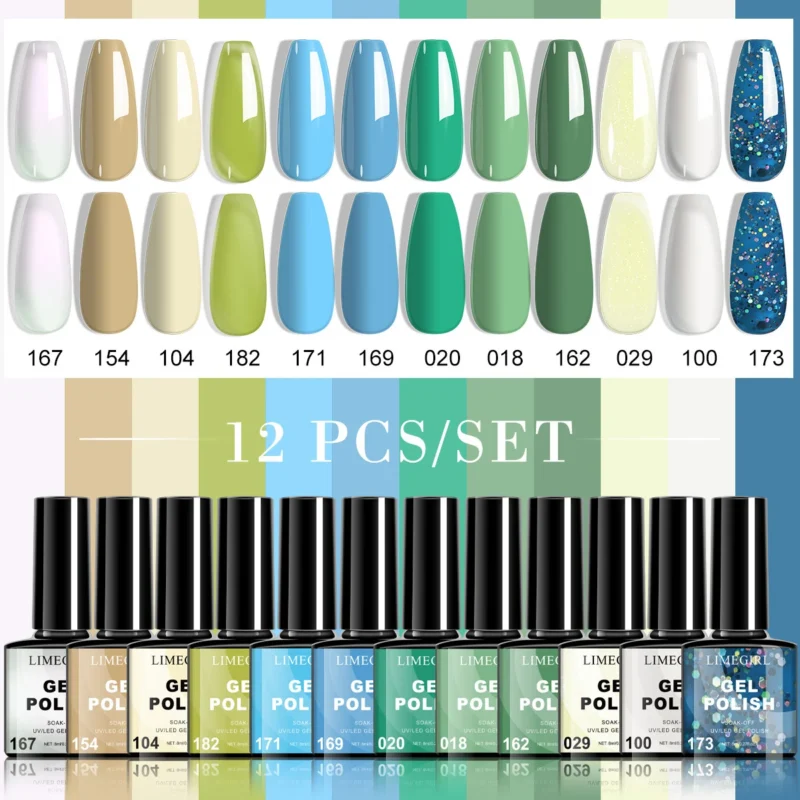 Limegirl Gel Nail Polish Set 12 Colors Uv Led Soak Off Spu995908639801 5