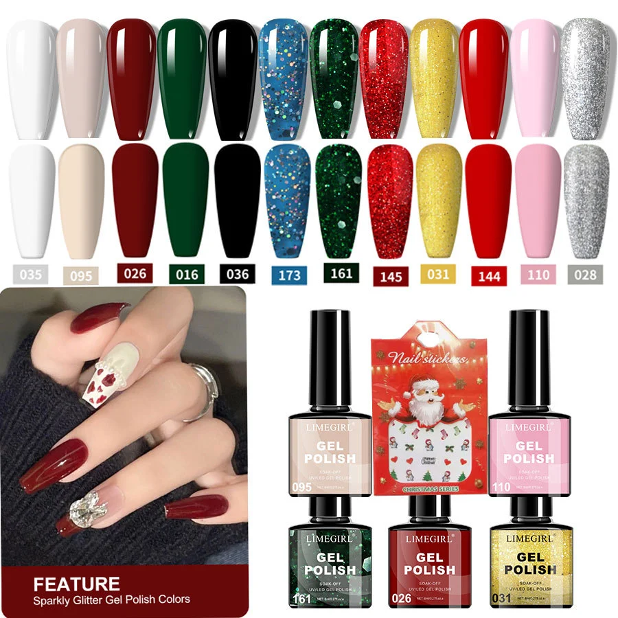 limegirl gel nail polish set 12 colors uv led soak off spu995908639801 desc 14