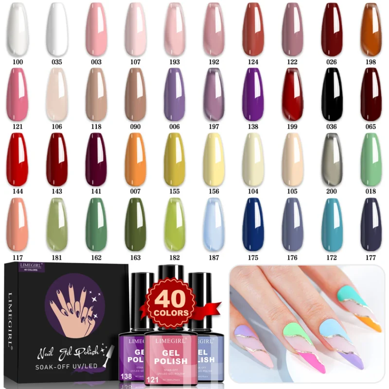 Limegirl Gel Nail Polish Set 40 Colors Spu1000463293418 2